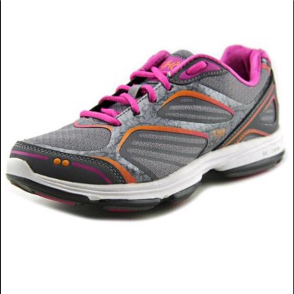 Ryka  Devotion Plus Gray Pink Athletic Running Training Walking Shoes